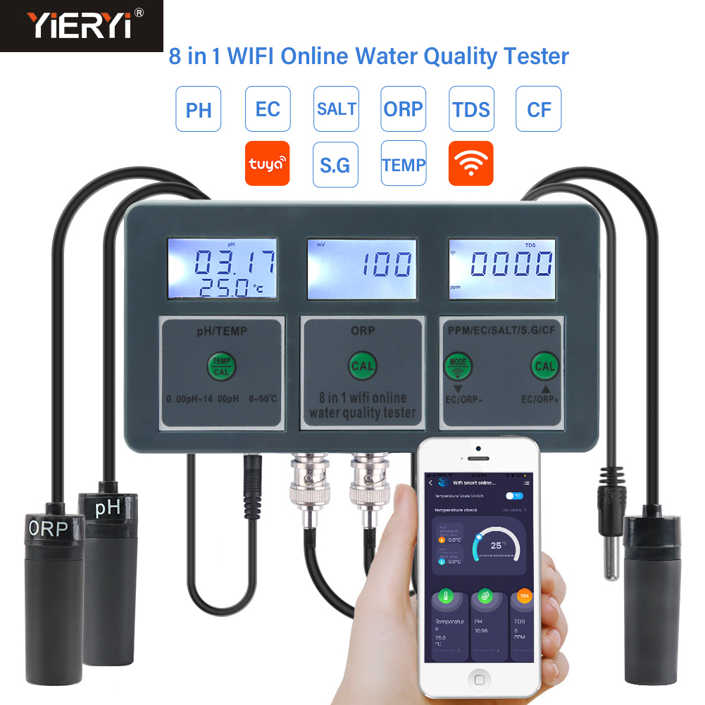 WiFi Tuya Medidor de PH inteli - Marine Aquarium Par Meter reseña y precio
