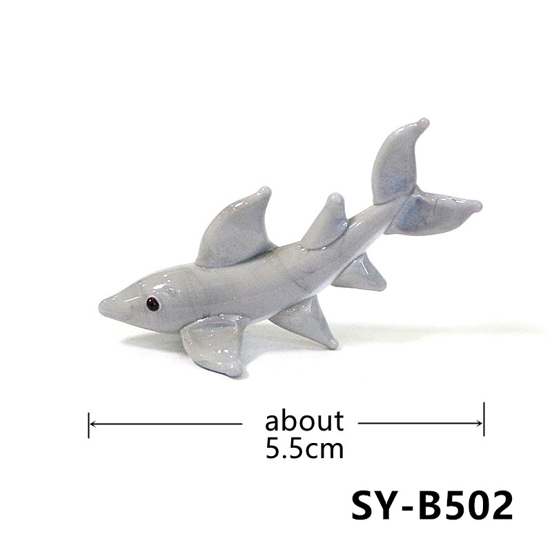 Figura de Tiburón de Vidrio He - Marine Aquarium Home reseña y precio