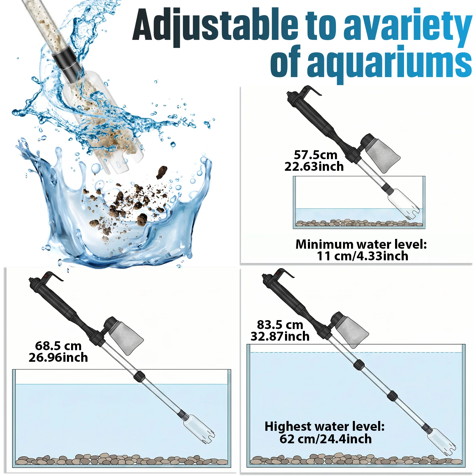 Limpiador de Grava para Acuari - Marine Aquarium Water Change reseña y precio