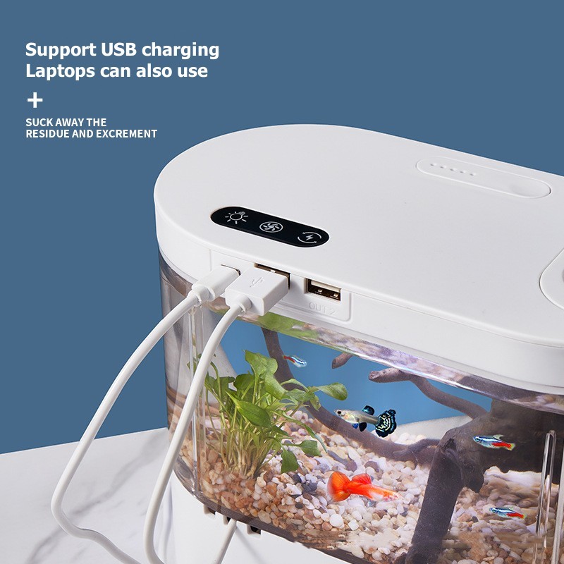 Mini Acuario de Escritorio con - Marine Aquarium Water Change reseña y precio