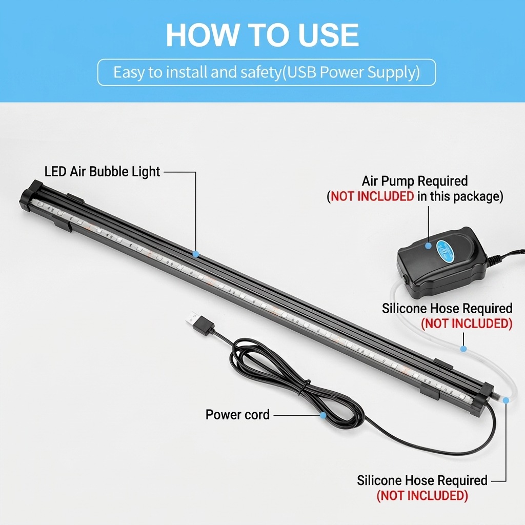 Lámpara LED USB para Acuario,  - Marine Aquarium Water Change reseña y precio